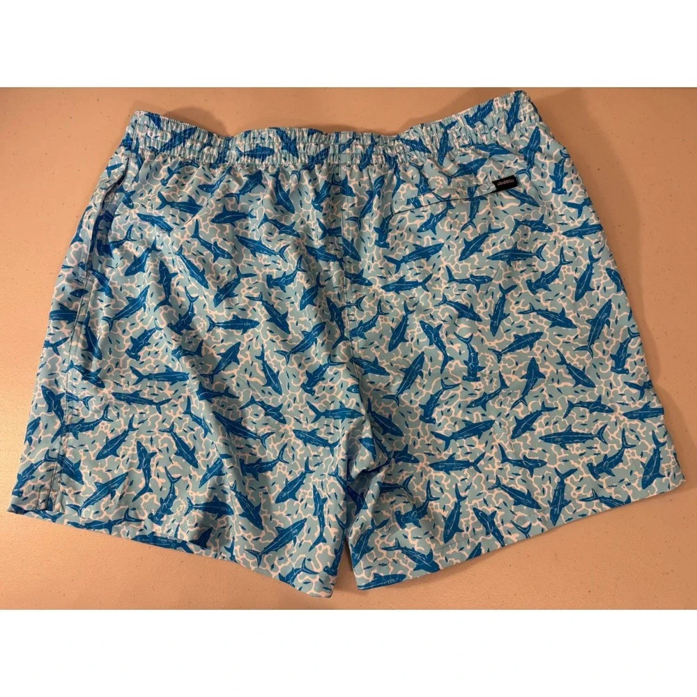 Chubbies Swim‎ Trunks Men XXL Blue Shark Sides 5.5